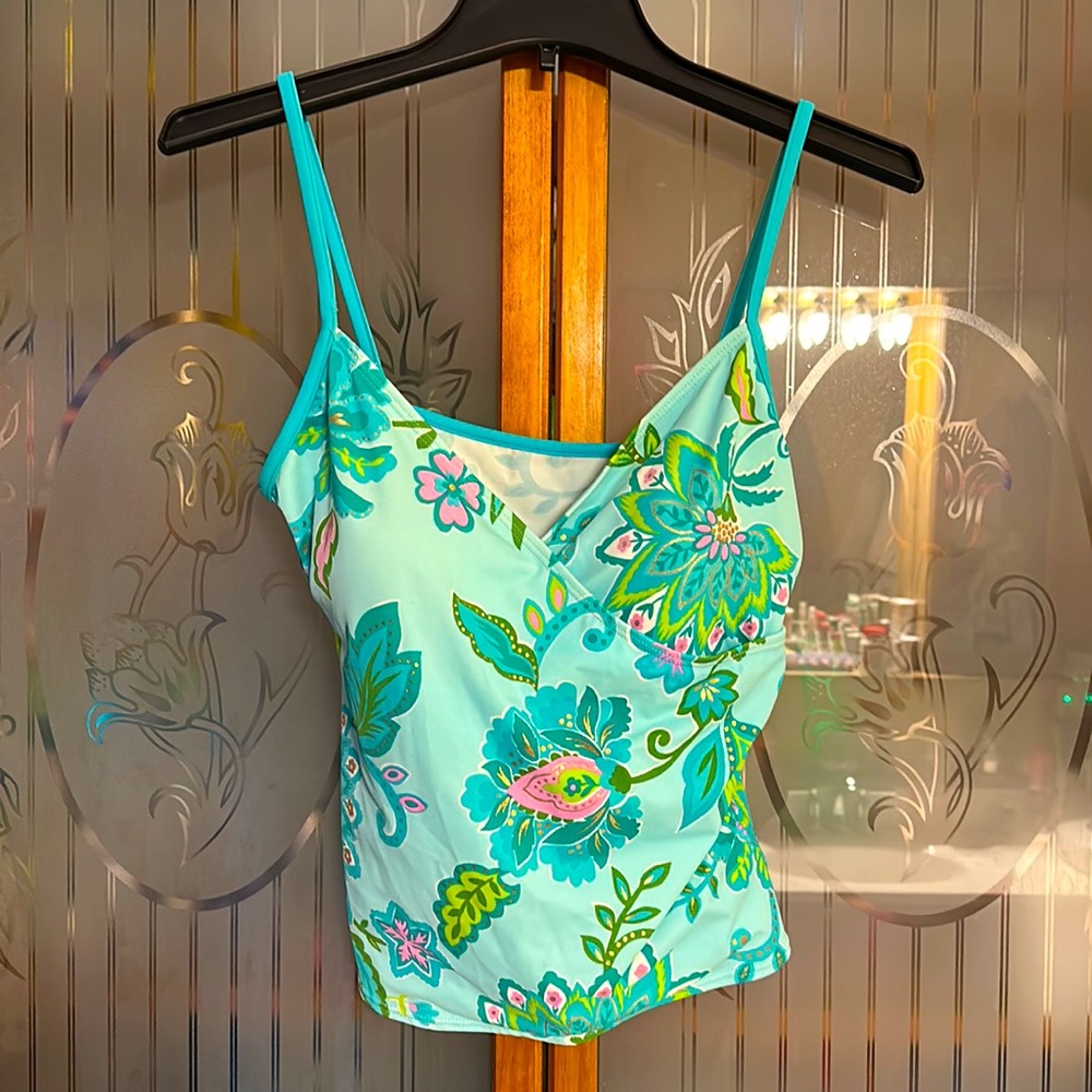 Beach Bay tankini top and matching bottoms size 12